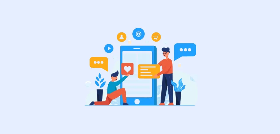 Writers exchanging editorial content and messages for a guest posting collaboration